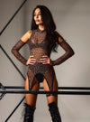 Body de malla CHERIE pantera (solo malla)